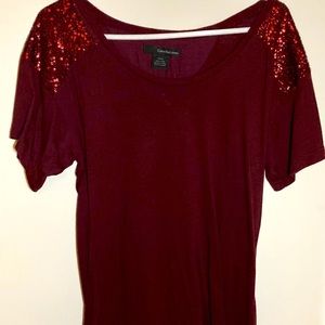 Calvin Klein Dark Cherry Top